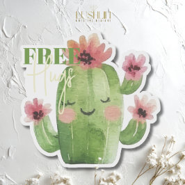 Adesivo Cacto de Abraços Grátis – Design de Planta Suculen