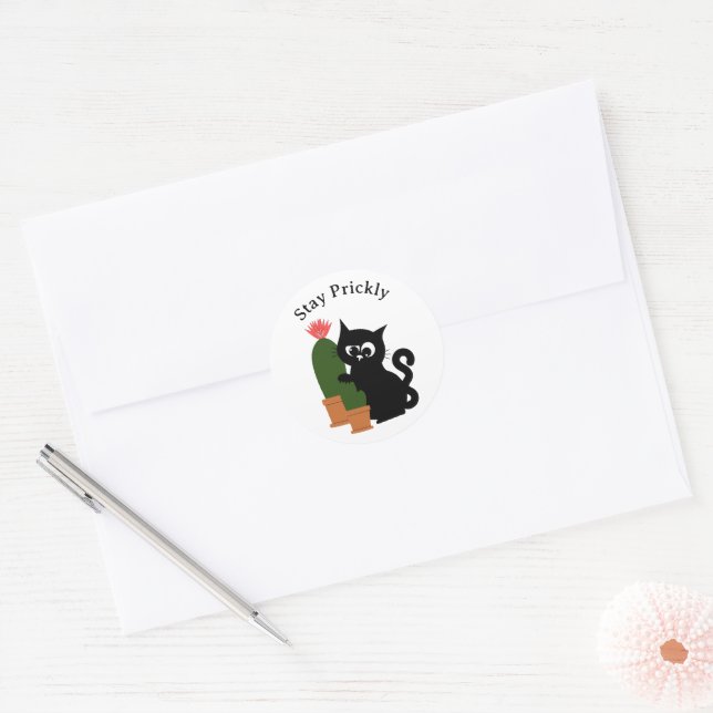 Adesivo Cacto de Texto Personalizado  (Envelope)