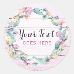 Adesivo Cacto do Succulent da aguarela & Bohemian de