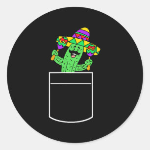 Adesivo Cacto No Bolso Cinco De Maio Desenho Animado Fofo