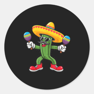 Adesivo Cacto Sombrero Cinco De Mayo Mexicano Festa de Cac