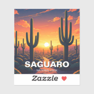 Adesivo Cactos no Parque Nacional de Saguaro Souvenir
