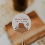 Adesivo Cactus Bachelorette Desert Bachelorette Favor<br><div class="desc">Este é um modelo de etiqueta adesiva de solteiro do deserto com elementos do sudoeste e um rodeio com o tema de carateres emparelhados. Todas as fontes e cores são editáveis // Para itens correspondentes, visite a coleção "BETTY" na loja Atenciosamente by Nicole Zazzle. * Se você gosta deste design,...</div>