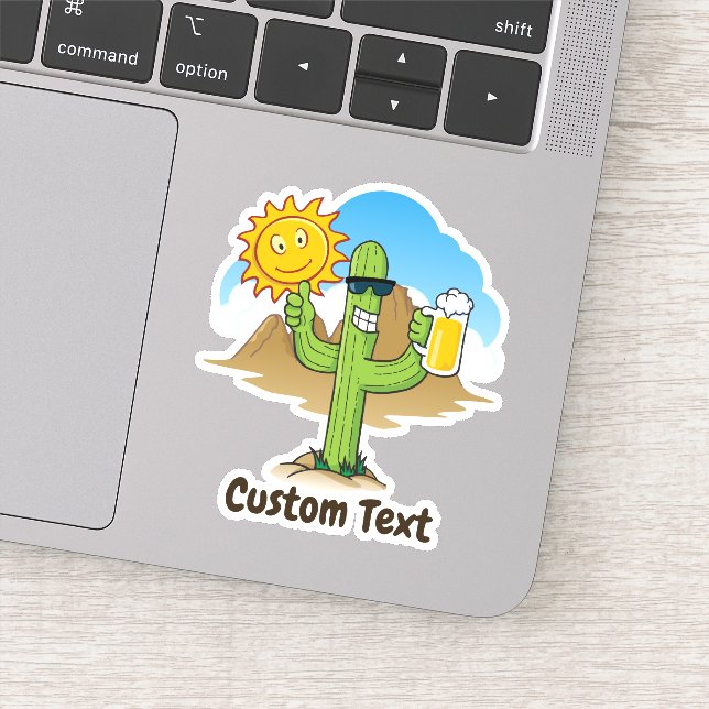 Adesivo Cactus com Cerveja (Detalhe)