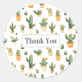 Adesivo Cactus Potado em Branco