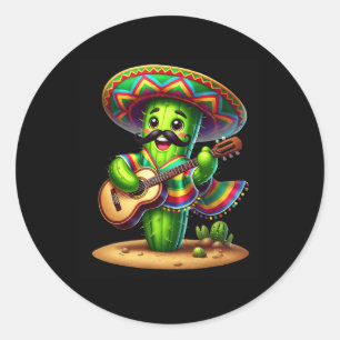 Adesivo Cactus Sombrero Guitar Cinco De Mayo Meninos Homen