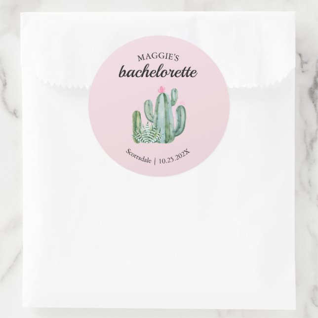 Adesivo Cactus Succulent Desert Bachelorette Favor (Bolsa)