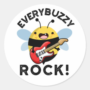 Adesivo Cada Buzzy Rock Música Engraçada Bebe Pun