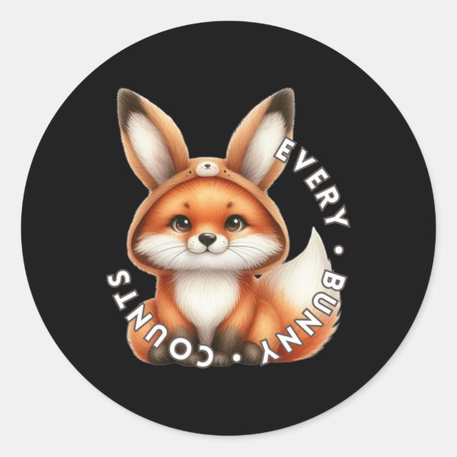 Adesivo Cada Coelhinho Conta - Fox Sticker (Frente)