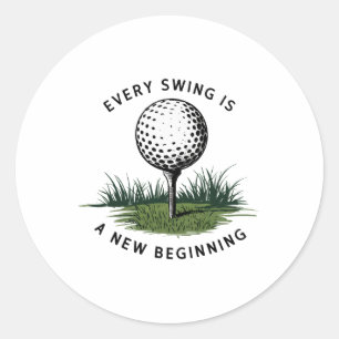 Adesivo Cada Swing É Um Novo Golfe Iniciante