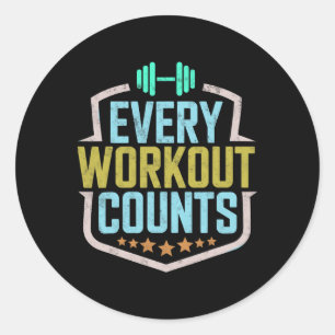Adesivo Cada Workout Conta Engraçada Ditos De Gym Motivado