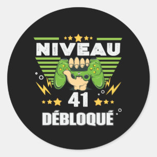 Adesivo Cadeau 41 ans Anniversaire Gamer Niveau 41