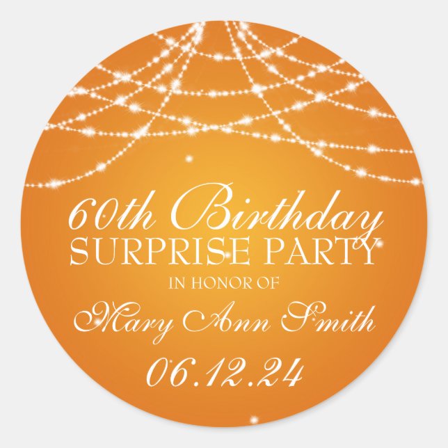 Adesivo Cadeia de Festas de aniversário Surpresa de Estrel (Frente)