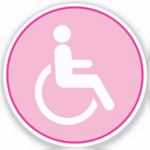 Adesivo Cadeira de Rodas Rosa – Conscientização sobre Aces
