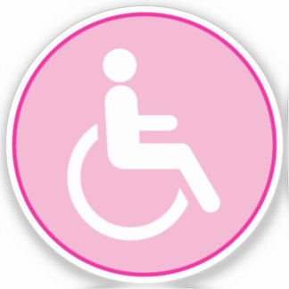 Adesivo Cadeira de Rodas Rosa – Conscientização sobre Aces