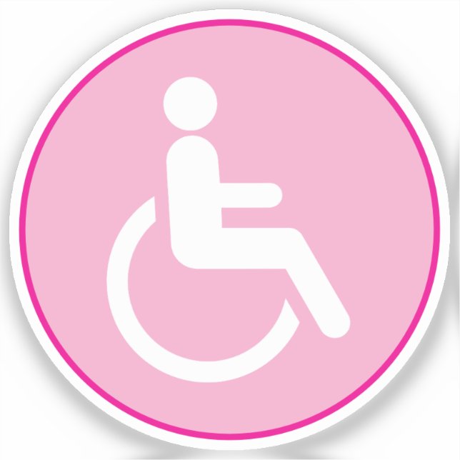 Adesivo Cadeira de Rodas Rosa – Conscientização sobre Aces (Frente)