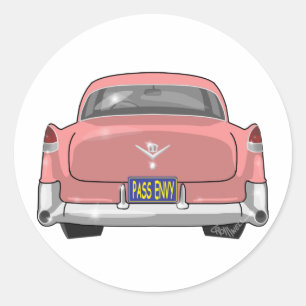Adesivo cadillac rosa 1955