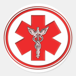 Adesivo Caduceus vermelho