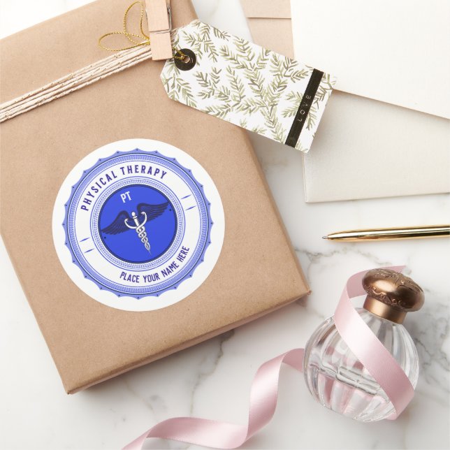 Adesivo Caduco de Terapia Física Azul Personalizado (Presentear)