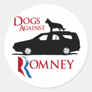 Adesivo Cães contra Romney - .png