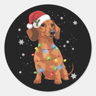 Adesivo Cães Dachshund Árvore Natal Pet Cão