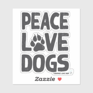 Adesivo Cães de Amor de Paz © GraphicLoveShop