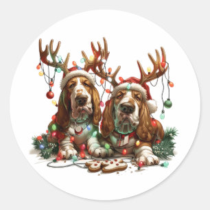 Adesivo Cães de Cães de Caça de Natal