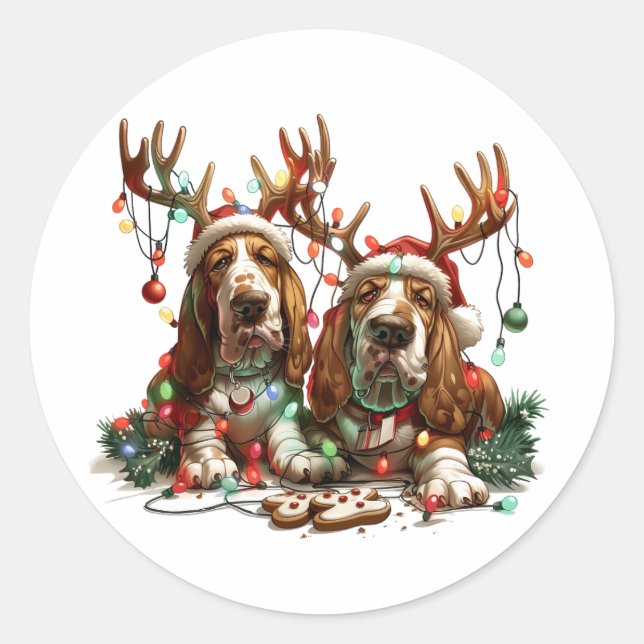 Adesivo Cães de Cães de Caça de Natal (Frente)