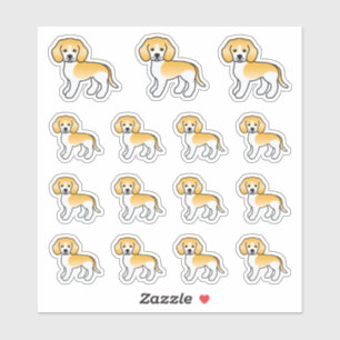 Adesivo Cães De Cartoon De Geleia Branca E Limão