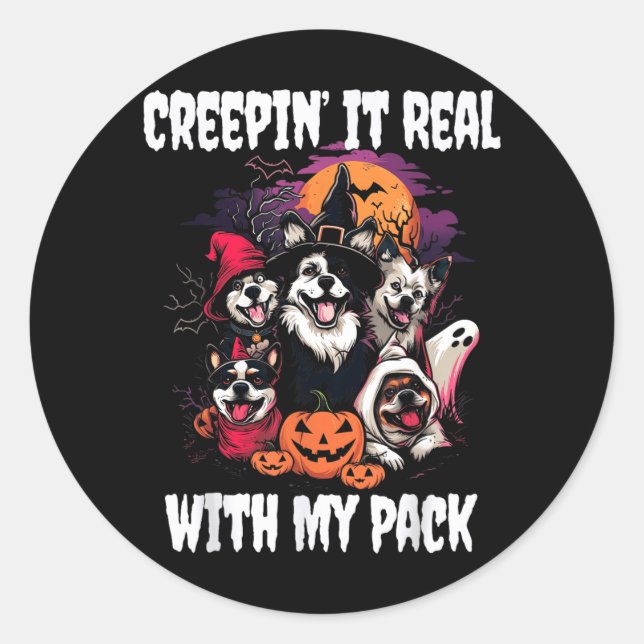 Adesivo Cães de Halloween (Frente)