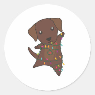 Adesivo Cães de inverno de Neve de Natal Labrador