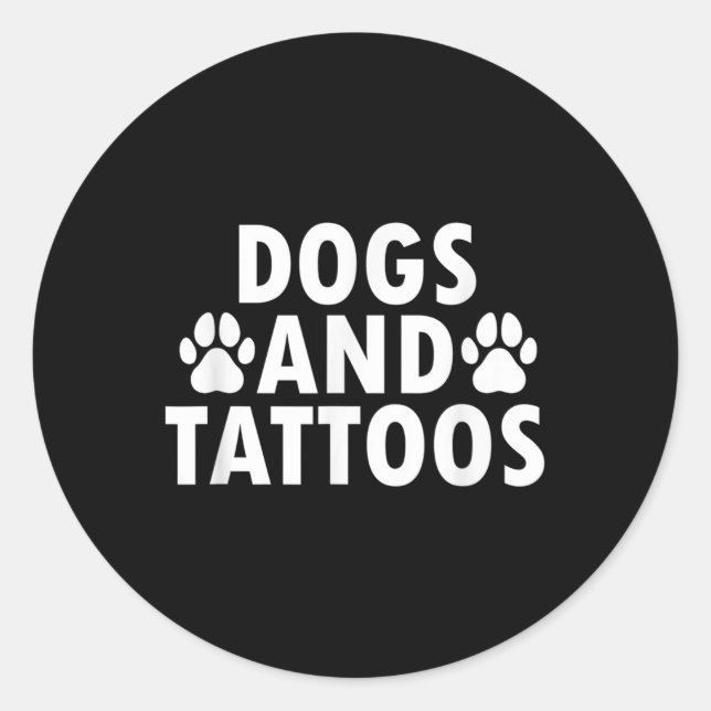 Adesivo Cães E Tatuagens (Frente)