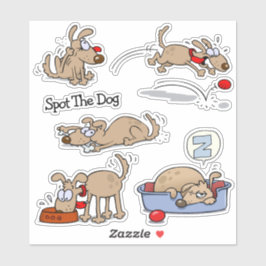 Adesivo Cães Engraçados De Cartoon Engraçados Com Nome De 