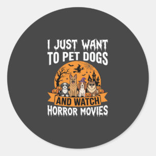 Adesivo Cães engraçados de Halloween Vetor de filmes de te