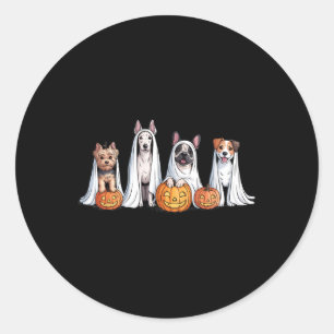 Adesivo Cães Fantasmas Cães Bonitos Vestidos Como Fantasma