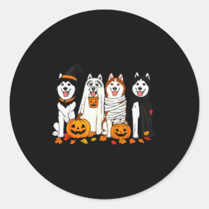 Adesivo Cães Fantasmas Husky Engraçados Cachorro Halloween