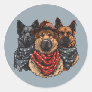 Adesivo Cães German shepherd Do Dia 4 De Julho