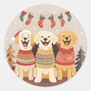 Adesivo Cães Labrador Retriever de Natal