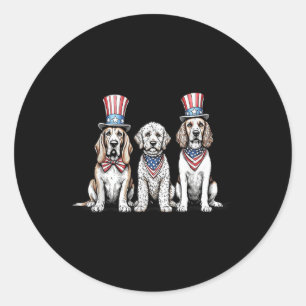 Adesivo Cães Patrióticos 4 De Julho Bandeira Americana Pet