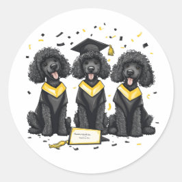 Adesivo Cães Poodle Padrão De Graduação