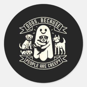 Adesivo Cães Porque as Pessoas São Sinistras Camisa Amante