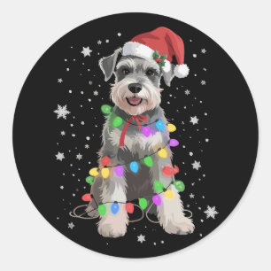 Adesivo Cães Schnauzer Árvore Natal Pet Animal Cão 