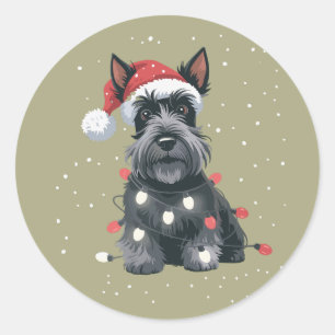 Adesivo Cães Scottie Terrier Escocês Natal Cadela Mãe