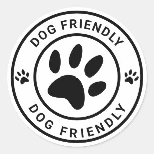 Adesivo Café Amigável ao Cão Pet Bem-vindo