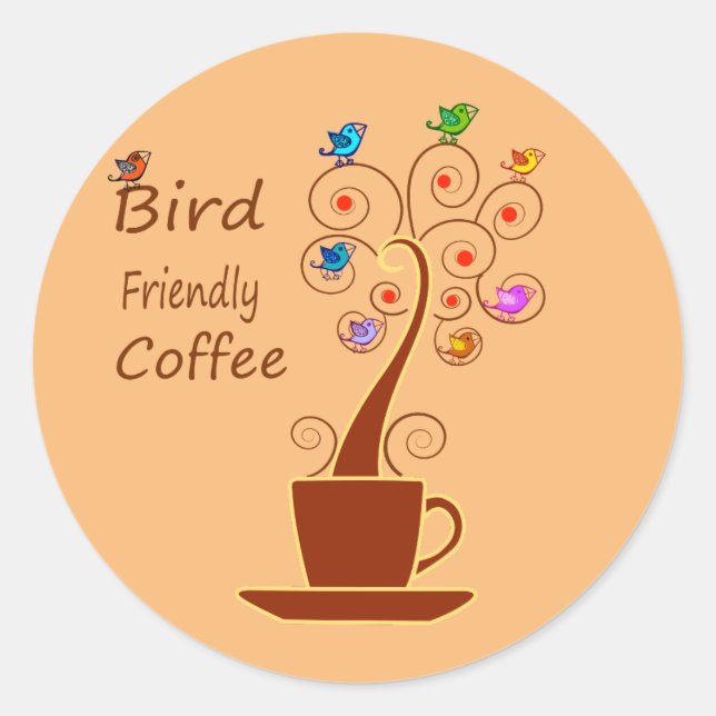 Adesivo Café Amigo das Aves (Frente)