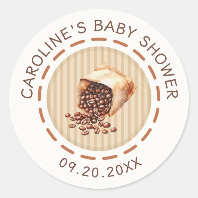 Adesivo Café Baby Brewing Shower (Frente)
