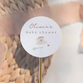Adesivo Cafe Bebe Aquarela Baby Shower Obrigado