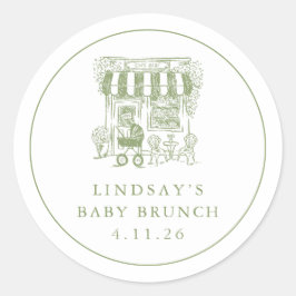 Adesivo Cafe Bebe Baby Brunch Sticker