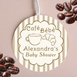 Adesivo Café Bebe Café Francês Chá de Bebê Personalizado