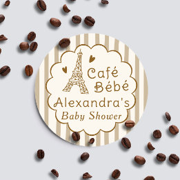 Adesivo Café Bebe Paris Café Personalizado Chá de Bebê